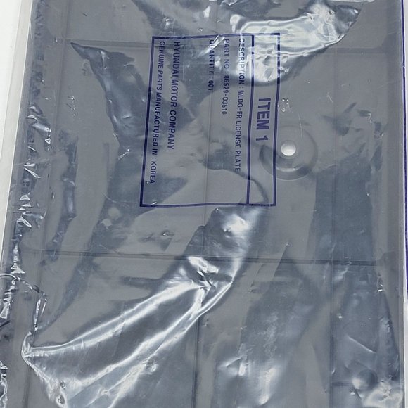 Front License Plate Bracket Plastic Fits 2019-2021 Hyundai Tucson 86910-D3500 - Picture 3 of 10